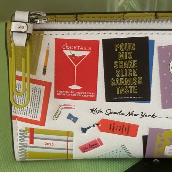 KATE SPADE PAGE TURNER SMALL BIFOLD WALLET:NWT CREAM/MULTI - Picture 2 of 12